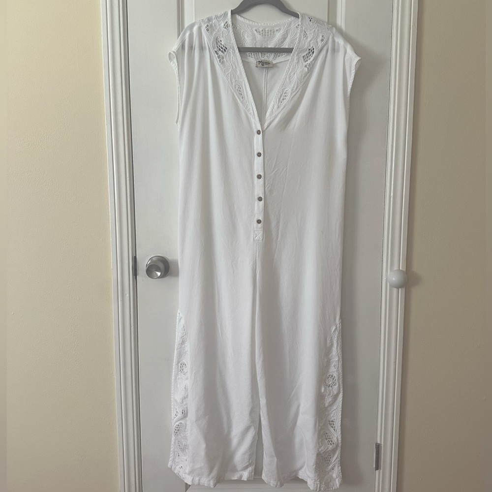 Show Me Your Mumu Swim Coverup Jumpsuit with Lace Details Size S